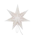 Christmas 45cm White Velvet Star Plug In Lit Tree Topper Or Wall Light