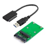 cablecc Adaptateur USB 3.0 vers SSD mSATA 50 Broches et Adaptateur Micro SATA 7 + 9 16 Broches de 4,6 cm pour Carte PCBA USB 3.0 vers SSD mSATA 50 Broches et Adaptateur Micro SATA 7 + 9 16 Broches de