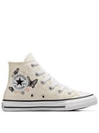 Converse Kids Girls Festival High Tops Trainers - Off White, Off White, Size 11 Younger