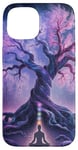 Chakra Méditation Arbre Nature Univers Éléments Coque pour iPhone 15