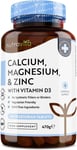 Calcium Magnesium Zinc & Vitamin D3 - 365 Pills - Bone, Osteo Complex Supplement