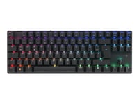 Cherry Xtrfy Mx 8.2 - Tangentbord - 80% - Tkl - Bakgrundsbelysning - Trådlös - Bluetooth 5.2, 2.4 Ghz, Usb-C - Qwertz - Tysk - Tangentbrytare: Cherry Mx2a Brown - Svart