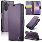 CaseMe Slim Plånboksfodral RFID-skydd Samsung Galaxy A54 Lila