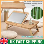 Laptop Cooling Stand Tray Holder Riser Desk Table For Bed Sofa Adjustable Bamboo