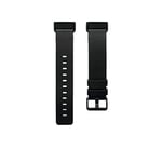 Fitbit Charge 4 Leather Band Accessory, L, Black, Tracker sold separately