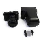 Fujifilm X-E3 kameraskydd PU läder fodral bärrem - Svart
