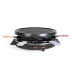 Livoo - Appareil à raclette 6 personnes DOC207P – 800W, plateau grill amovible, 29x29 cm, accessoires inclus