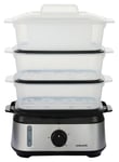 Cookworks FS1400-GS 3 Tier Steamer - White