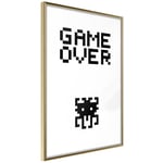 Plakat - Game Over - 20 x 30 cm - Guldramme