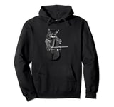 Cat Playing Cello Funny Cat Musician Music Lover Violoncello Pullover Hoodie