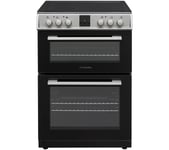 MONTPELLIER MDOC60FS 60 cm Electric Ceramic Cooker - Black & Silver, Black,Silver/Grey