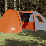 6-personers telt 466x342x200 cm 185T taft grå og orange