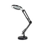 Förstoringsglas med 64 LED-skrivbordslampa 8 gånger förstoring 10 nivåer av justerbar ljusstyrka Dimbar [L]