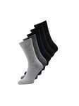 JACK & JONES Mens Socks 5 Pack Walking Running Jogging Gym Mulitpack Socks for Men, Dark Grey Colour, Size- One Size