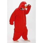 Vuxen Sesame Street Cookie Elmo kostym Z Red Red M