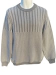 New GANT Textured Cotton Crew Neck Sweater Jumper Pullover Anthracite Melange