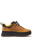 Timberland Euro Trekker Leather Low F/L Trainer, Brown, Size 1 Older