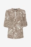 Soaked in Luxury - Blus slMarian Shirt SS - Brun