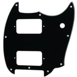 Musiclily Pro 3Ply Black 9 Hole HH Pickguard For Squier Bullet Mustang Guitar