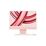 iMac 24-tommer Apple M3 med 8‑kjerners CPU, 10‑kjerners GPU / 24 GB / 2 TB SSD / Magic Trackpad / Magic Keyboard med Touch ID / Rosa