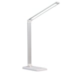 ZYD 3 In1 Wireless Charger Led Desk Lamp Multifunction Led Table Lamp Touch Table Lamp for Iphone Airpods Samsung Huawei,White