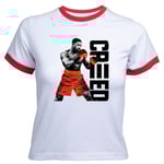 Creed CRIIID Women's Cropped Ringer T-Shirt - White Red - XS
