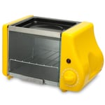 GJJSZ Toaster Oven Cooker for Bread,Bagels,Cookies,Pizza,Paninis & More,15 Min Timer(Color:Yellow)