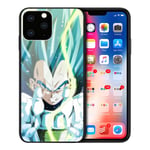 MIM Global Dragon Ball Z Super Tempered Glass iPhone Case Covers Compatible For All iPhones (iPhone 11 Pro, Vegeta Flash)