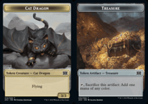 Cat Dragon // Treasure (Foil) [Token]