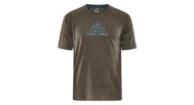 Maillot manches courtes running craft adv trail wool kaki