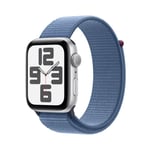 Apple Watch SE OLED 44 mm Numérique 368 x 448 pixels Écran tactile Argent Wifi GPS (satellite) - Neuf