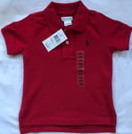 New Ralph Lauren Boys Polo-shirt 9 Months- Red