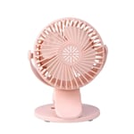 Electric Car Oscillating Fan Adjustable Portable Car Clip Fans Powerful Quiet Car Fans 17x13cm-Pink