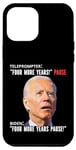 Coque pour iPhone 14 Plus Funny Biden Four More Years Teleprompter Trump Parodie