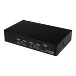 StarTech.com Switch KVM DisplayPort à 4 ports - Hub USB et partage audio - 2560 x 1600 - Commutateur écran-clavier-souris/audio/USB - 4 x KVM / audio / USB - 1 utilisateur local - de bureau - pour P/N: DP4N1USB6, IM12D1500P, SV431RACK, SVA12M2NEUA, SVA1