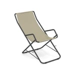 EMU - Bahama Deck Chair Antique Iron/Beige - Solstolar & solsängar