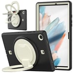 Coque de Protection pour Samsung Galaxy Tab A8 10,5" 2022 avec Support Rotatif à 360° et Support de poignée pour Tab A8 SM-X200 / X205 / X207 M + Noir