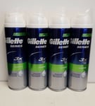 Gillette Series Sensitive Shaving Foam with aloe 250ml x 4 cans 