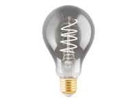 Eglo - Led-Glödlampa Med Filament - Form: A75 - E27 - 4 W (Motsvarande 11 W) - Varmt Vitt Ljus - 2000 K - Svart, Transparent