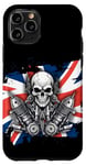 Coque pour iPhone 11 Pro Crâne de moto patriotique britannique