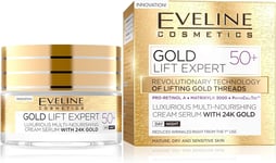 Eveline Cosmetics Gold Lift Expert Multi-Nourishing Cream-Serum with 24K Gold 50
