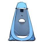 HTYG Outdoor Privacy Tent-Instant Portable Outdoor Shower Tent Camp Toilet-Beach Changing Room Shelter Canopy-with Windows on Side and Top-with Carrying Bag (Blue,1.2m)