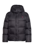 Water-Repellent Hooded Down Jacket Fodrad Jacka Black Polo Ralph Lauren