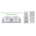 Pack accessoire,Chargeur 2800mAh+2-4 Pack de Batteries rechargeables pour Nintendo Wii-Wii U télécommande 4 ports-Type Standard 2