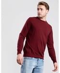 Barbour Essential Crew Neck Mens Jumper - Ruby - Size X-Large