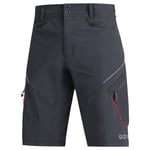 GORE WEAR Men's Shorts, C3, Trail Shorts, Black/Red, M