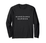 Hanezawa Garden Souvenirs / Japan Ski Resort Modern Font Long Sleeve T-Shirt