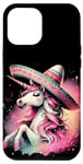 iPhone 15 Plus Pink Unicorn Mexican Hat Cinco De Mayo Funny Case