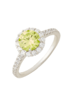Sigrid Ring silver Apple Green Grön