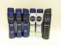 NIVEA Men Deodorant Anti-Perspirant Mix of Scents Pack of 6 - 250ml